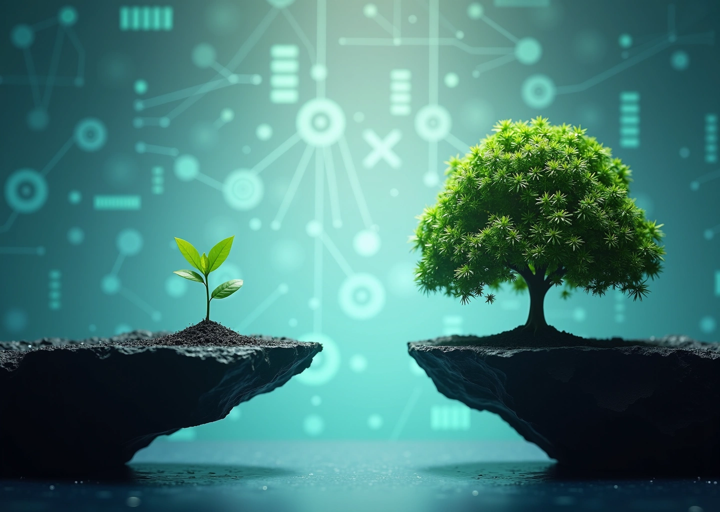 Визуализация выбора между бесплатными и платными опциями в Low-code AI платформах, с простым интерфейсом для freemium и продвинутым для платных тарифов.